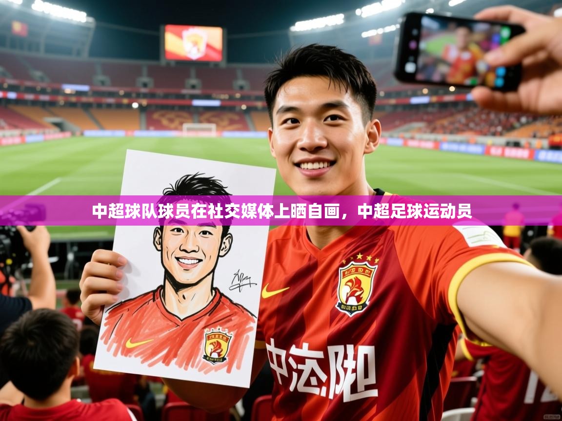 中超球队球员在社交媒体上晒自画，中超足球运动员  第2张