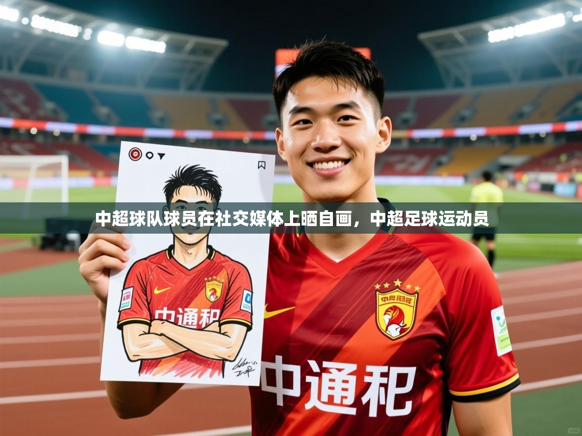 中超球队球员在社交媒体上晒自画，中超足球运动员  第3张